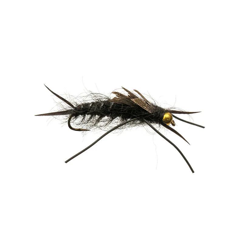 Bead Head Kauffman Rubber Leg Stone Black
