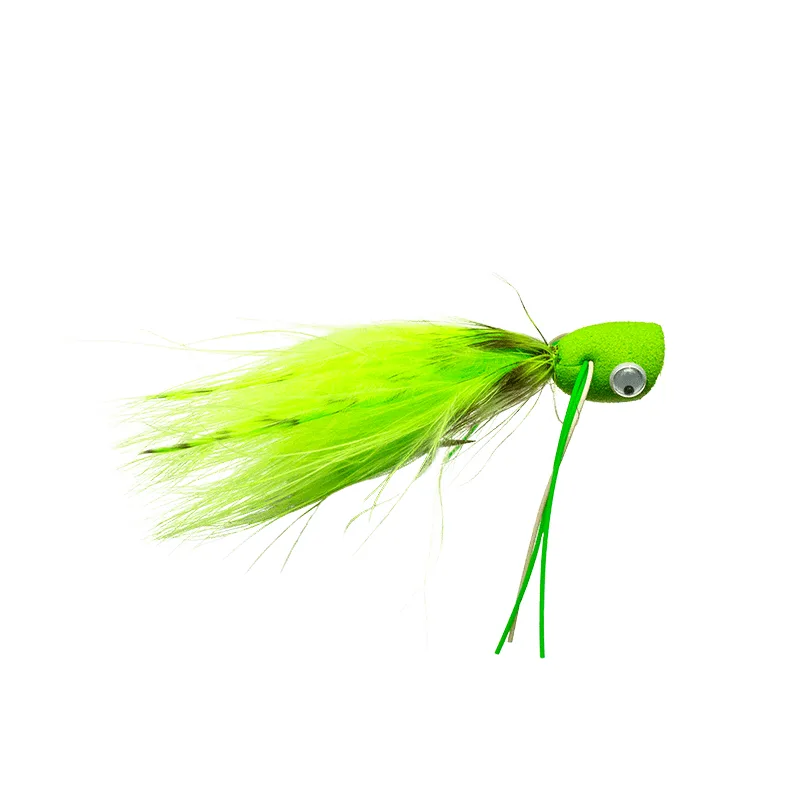 Dry Bass Popper Chartreuse